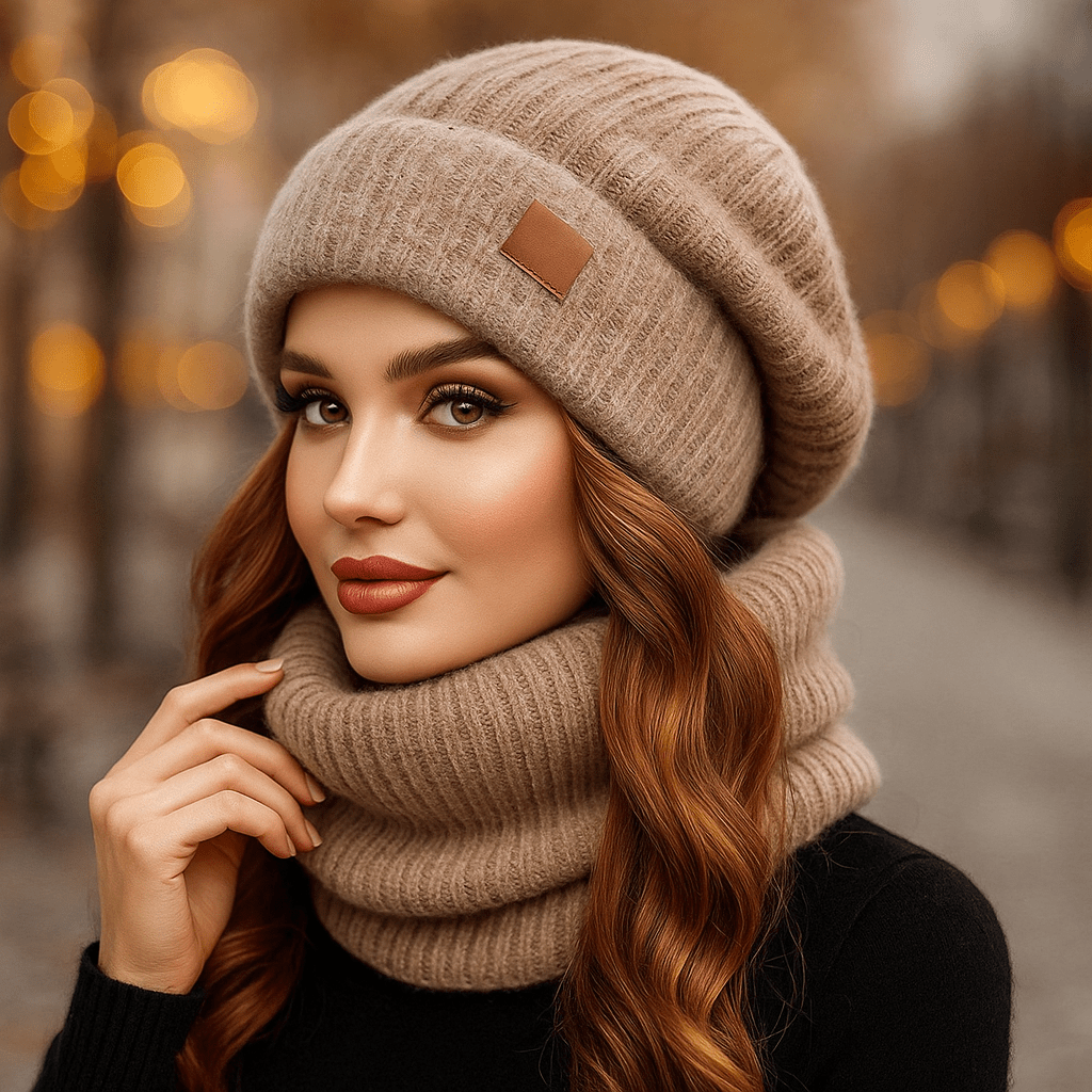 Gorra y bufanda mujer suave invierno Alvyn