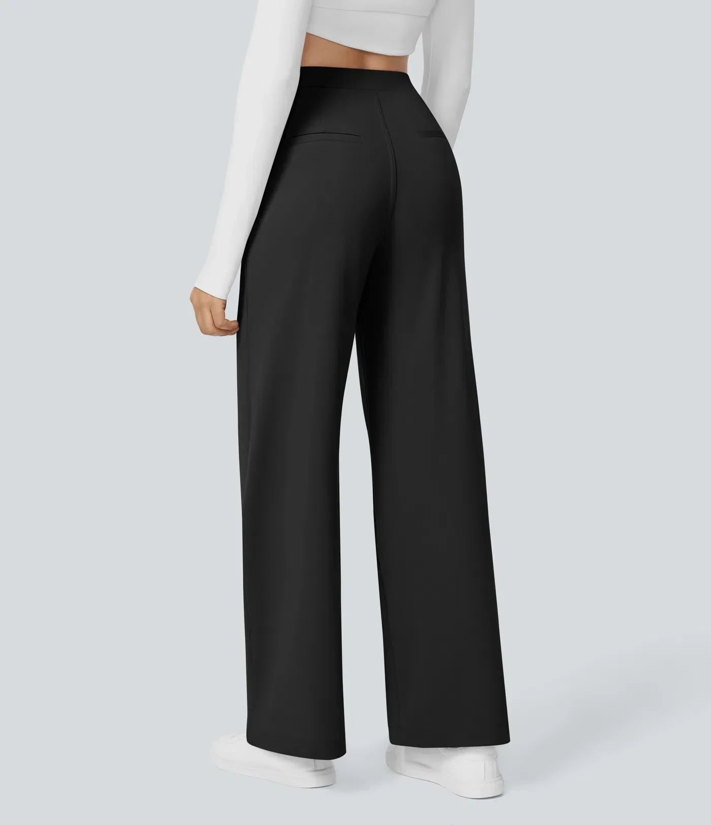 Pantalones Mujer Cintura Alta Ancha