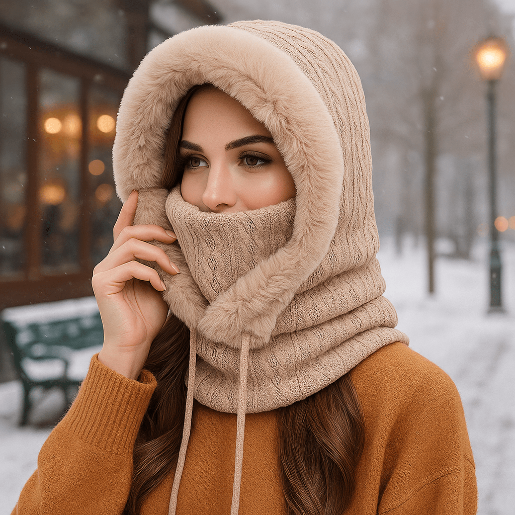 Bufanda Capucha Invierno Mujer Abrigadora