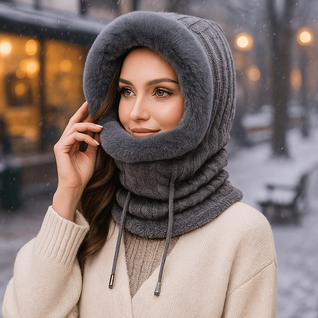 Bufanda Capucha Invierno Mujer Abrigadora - Vestiria