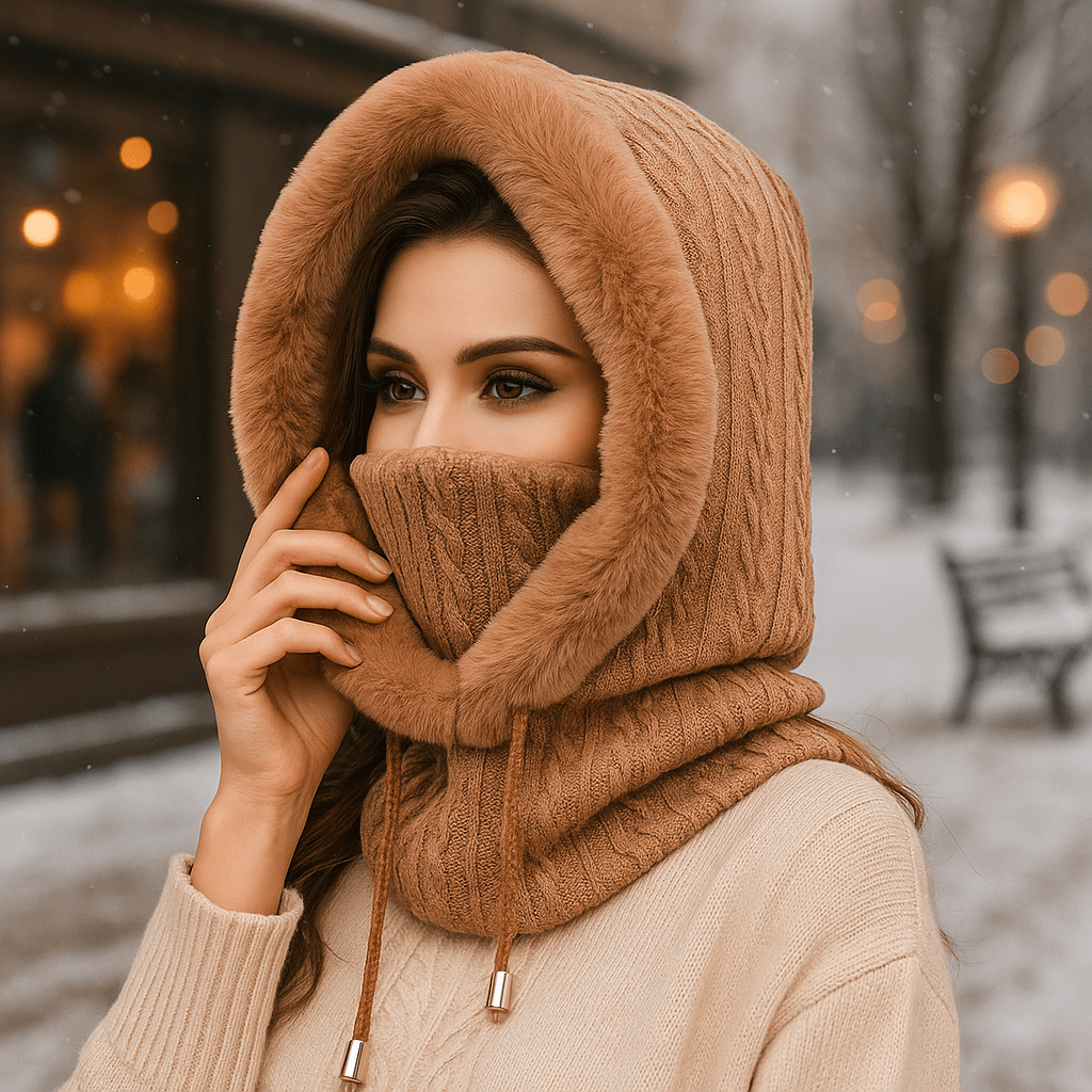 Bufanda Capucha Invierno Mujer Abrigadora