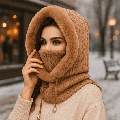 Bufanda Capucha Invierno Mujer Abrigadora