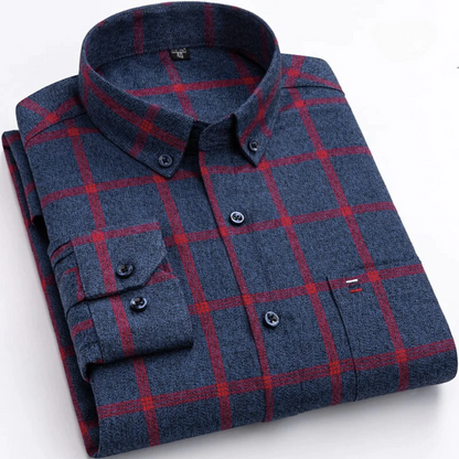 Camisa Cuadros Hombre Algodón Clásico