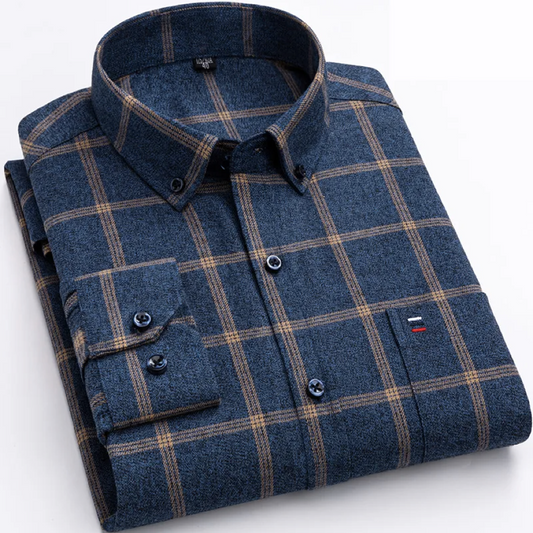Camisa Cuadros Hombre Algodón Clásico - Vestiria