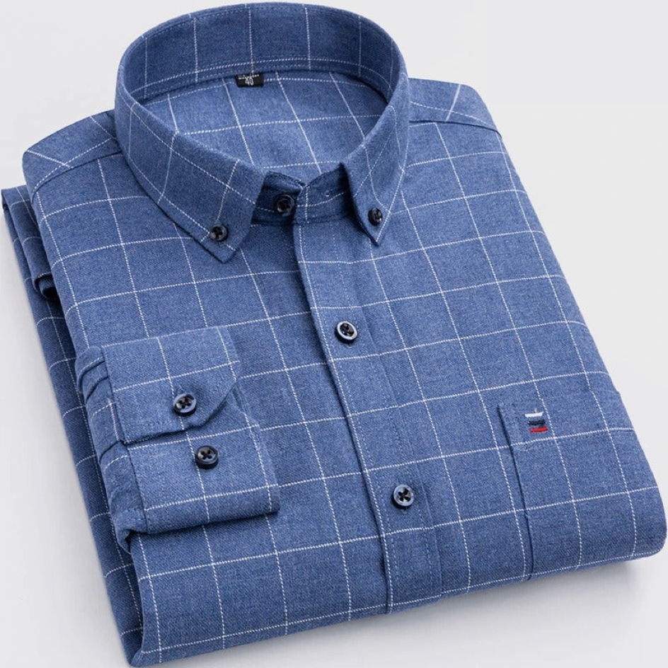 Camisa Cuadros Hombre Algodón Clásico