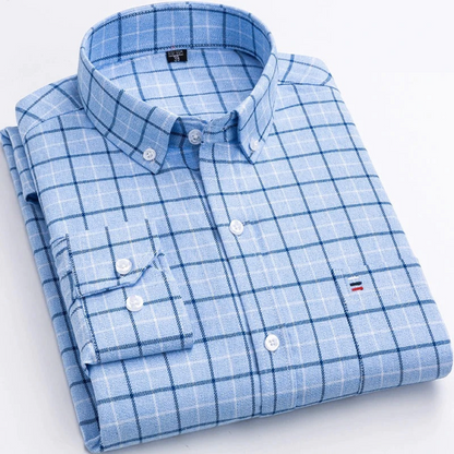Camisa Cuadros Hombre Algodón Clásico
