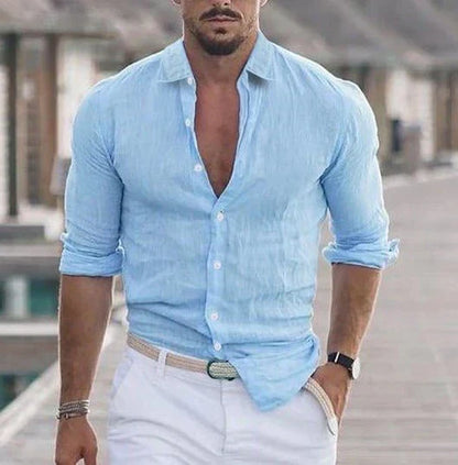 Camisa Lino Fresca Estilo Verano