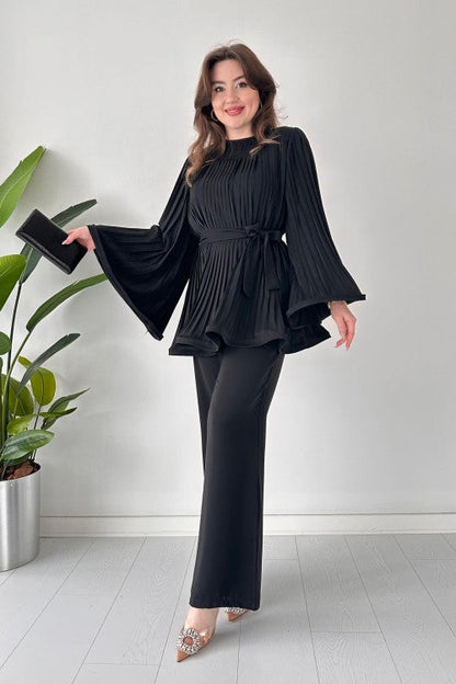 Conjunto de Verano Mujer Vestido Corto y Pantalón