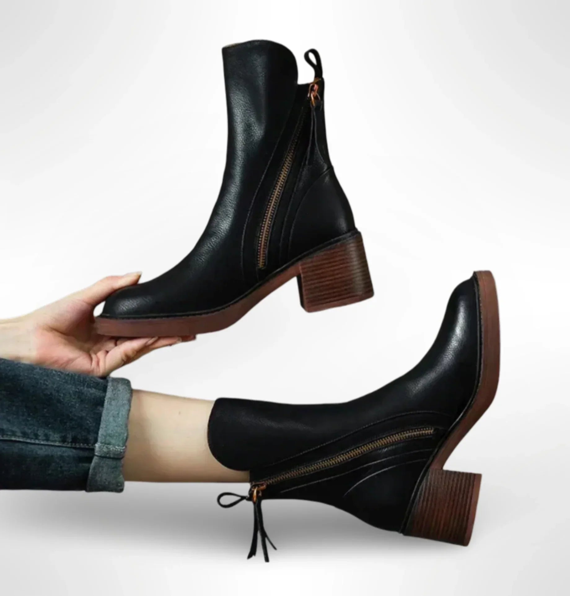 Botas Mujer Piel Sintética Cremallera Lateral - Vestiria