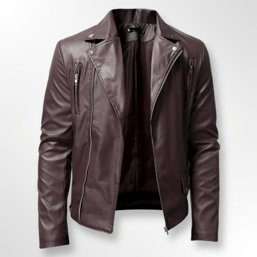 Chaqueta de Cuero Casual Mujer