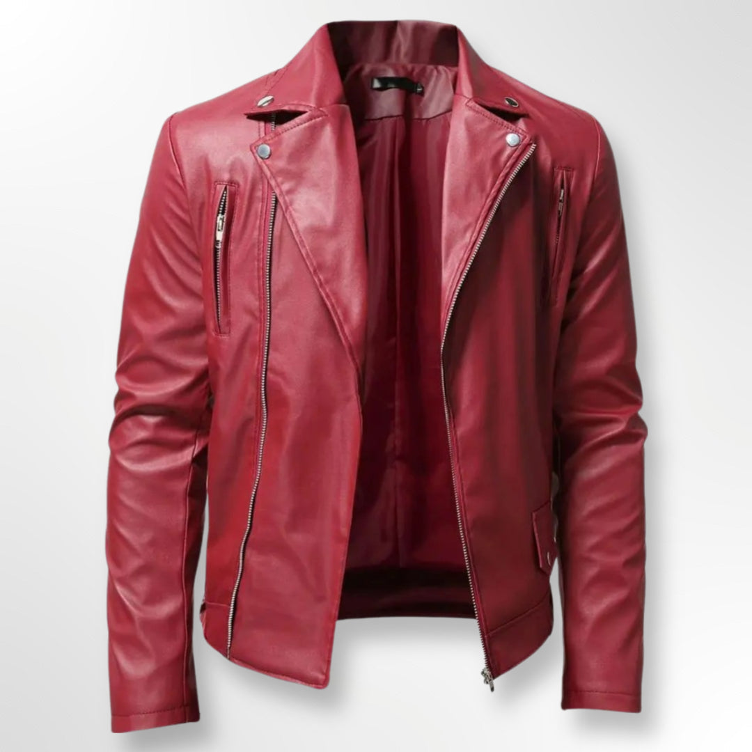Chaqueta de Cuero Casual Mujer