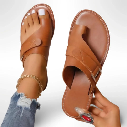 Sandalias cómodas de piel con suela ortopédica - Vestiria