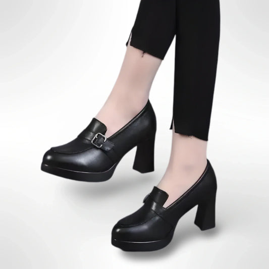 Zapatos de tacón cómodos con plantilla ortopédica y estilo elegante - Vestiria