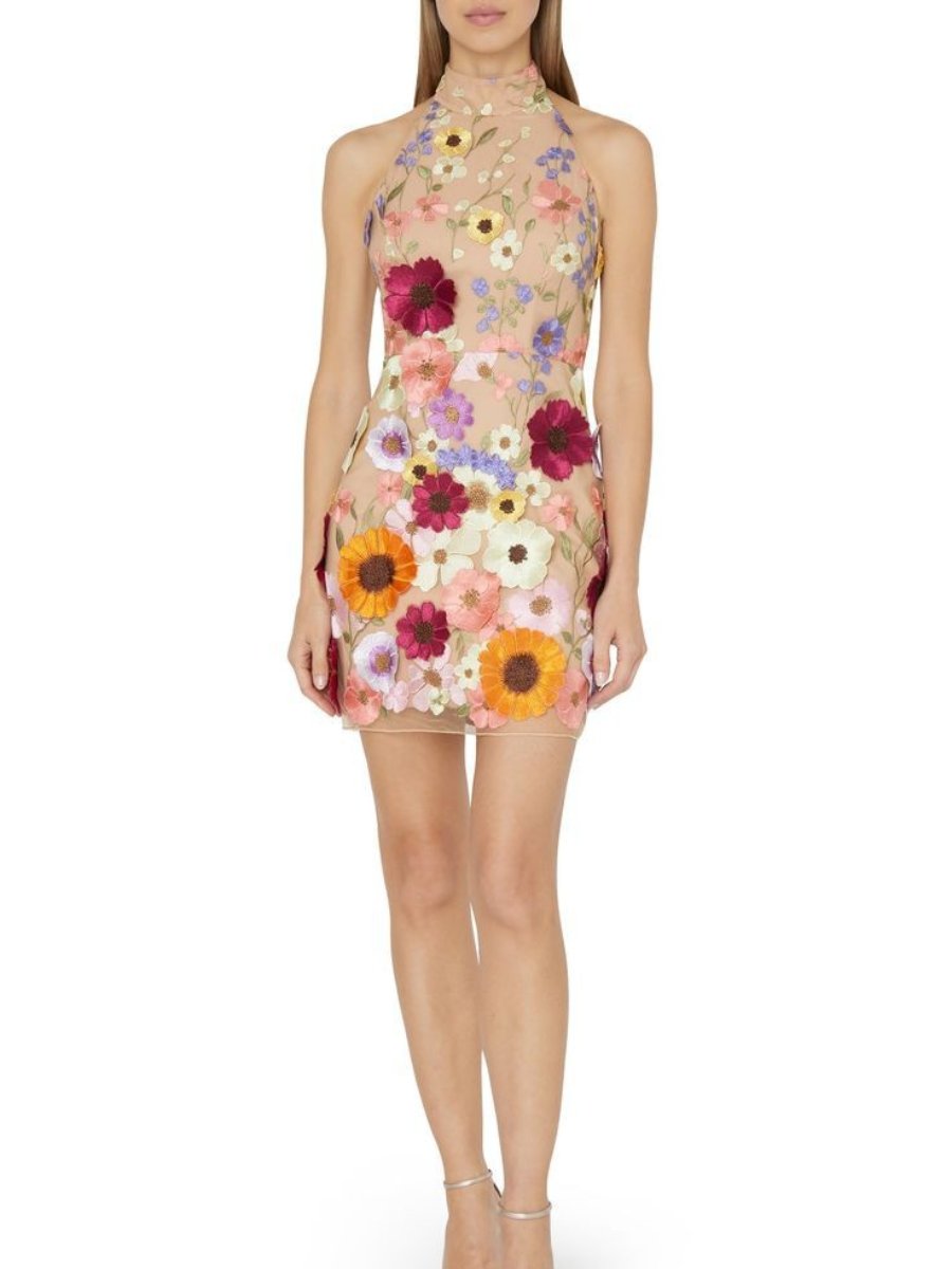Vestido Floral Estampado Corte Cintura - Vestiria