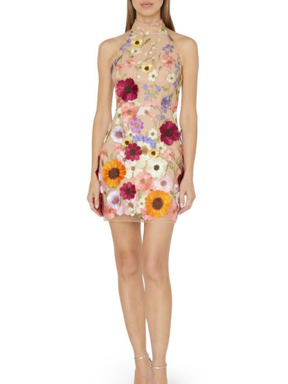Vestido Floral Estampado Corte Cintura - Vestiria