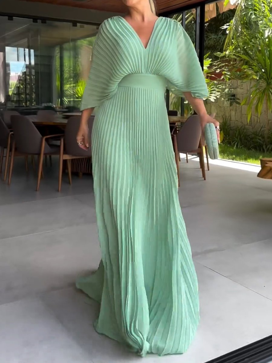 Vestido Ligero Canalé Escote en V