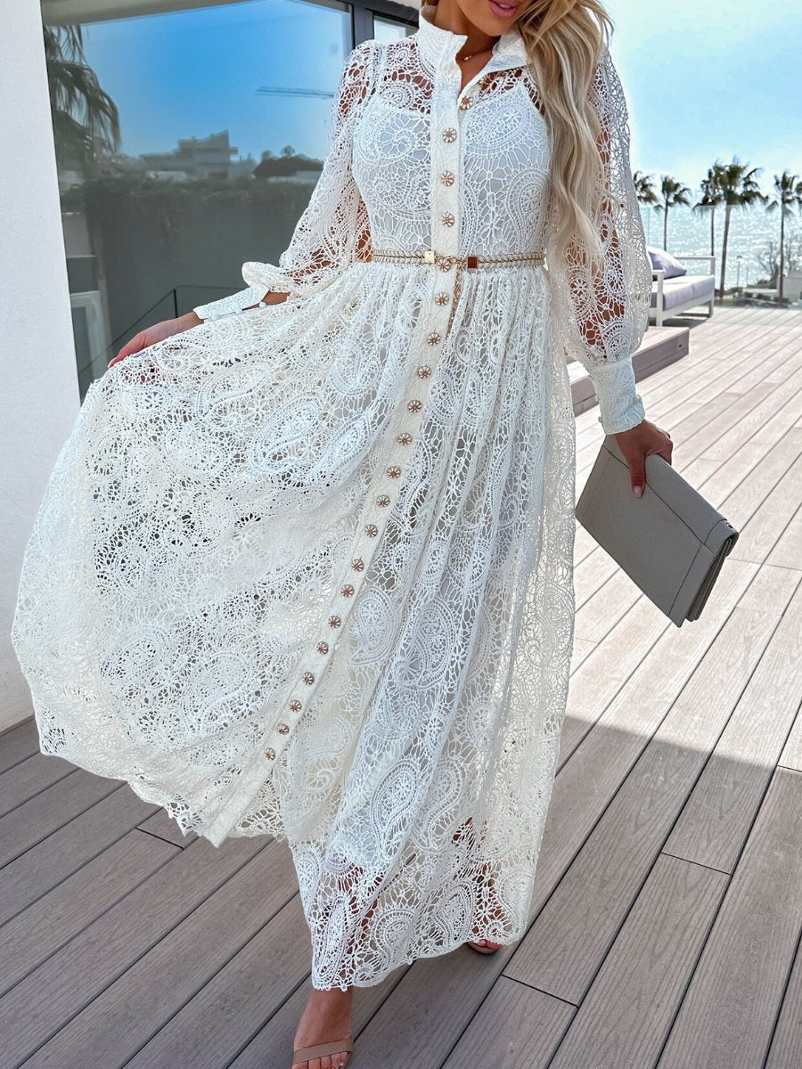 Vestido Camisero Lazada Floral