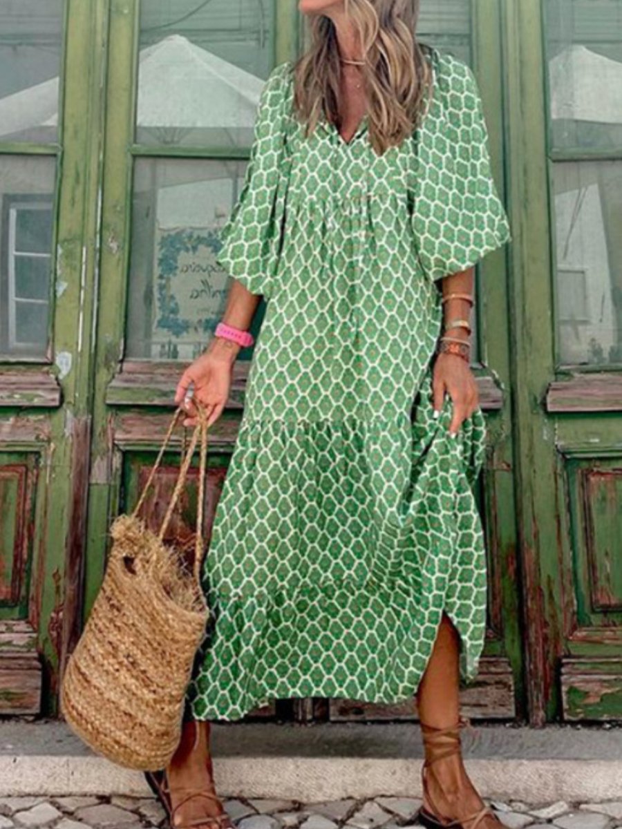 Vestido Maxi Florales Cómodo - Vestiria