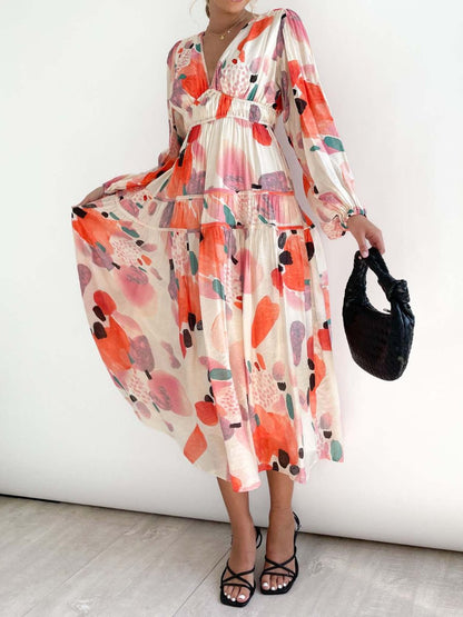 Vestido Midi Floral Chic Mujer