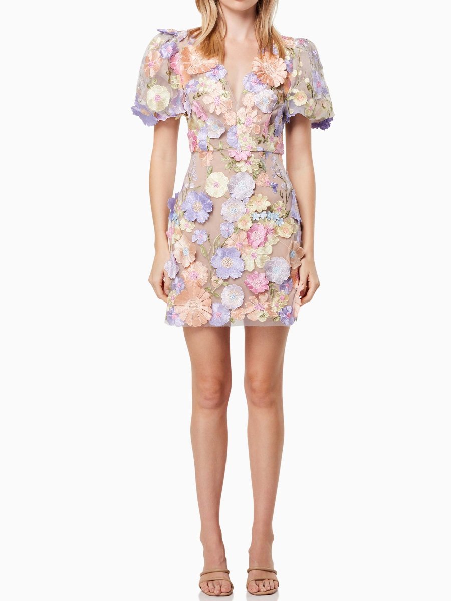 Vestido Floral Suave Color Pastel - Vestiria