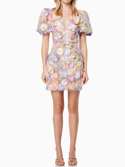 Vestido Floral Suave Color Pastel - Vestiria