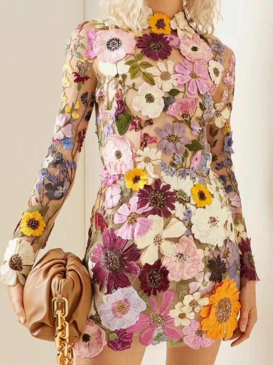Vestido Floral Estampado Diseño Único - Vestiria