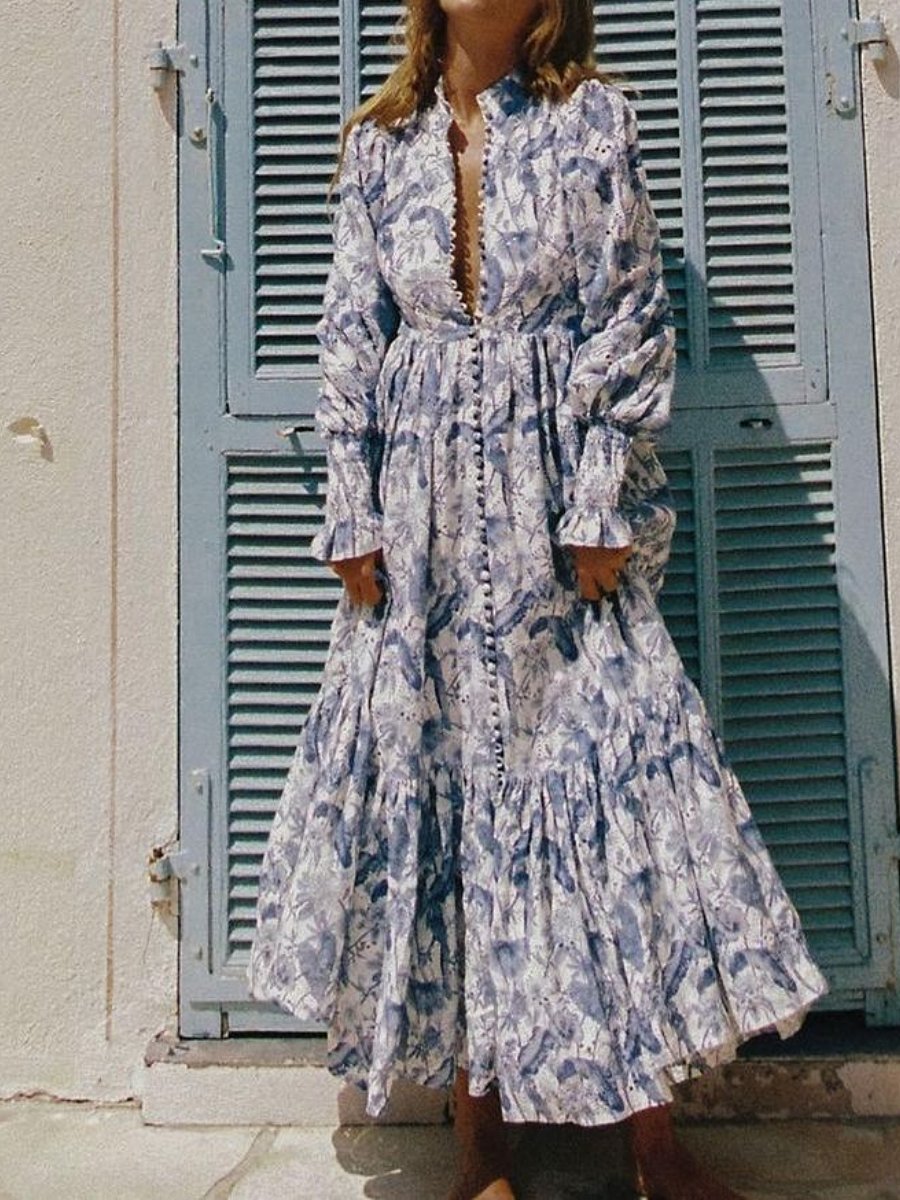 Vestido Cuello Alto Elegante Mujer - Vestiria
