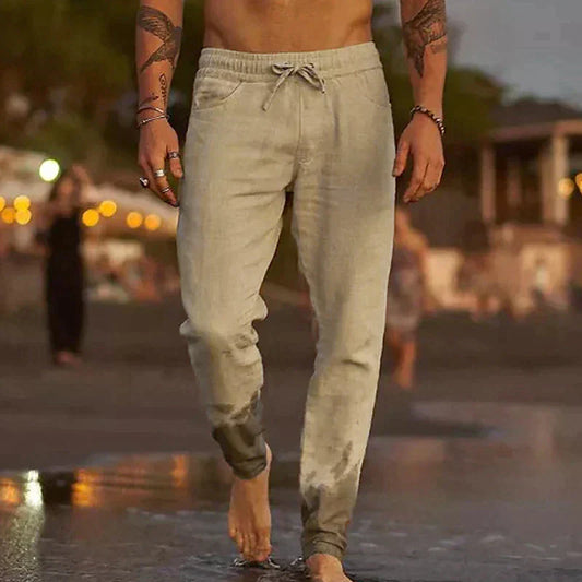 Pantalones Lino Hombre Clásicos Frescos - Vestiria