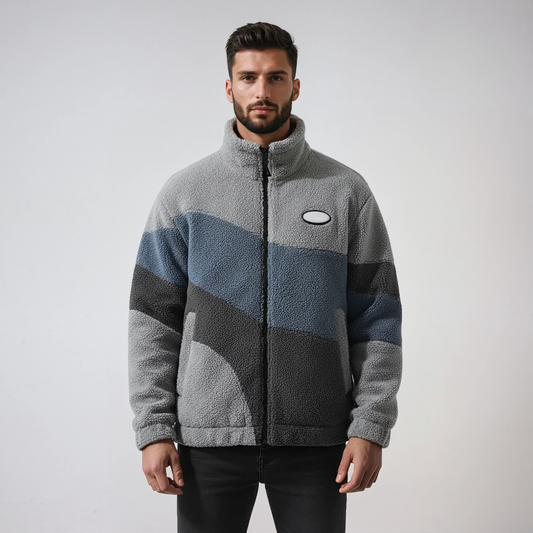 Chaqueta Hombre Vintage Tejido Polar Abrigado - Vestiria