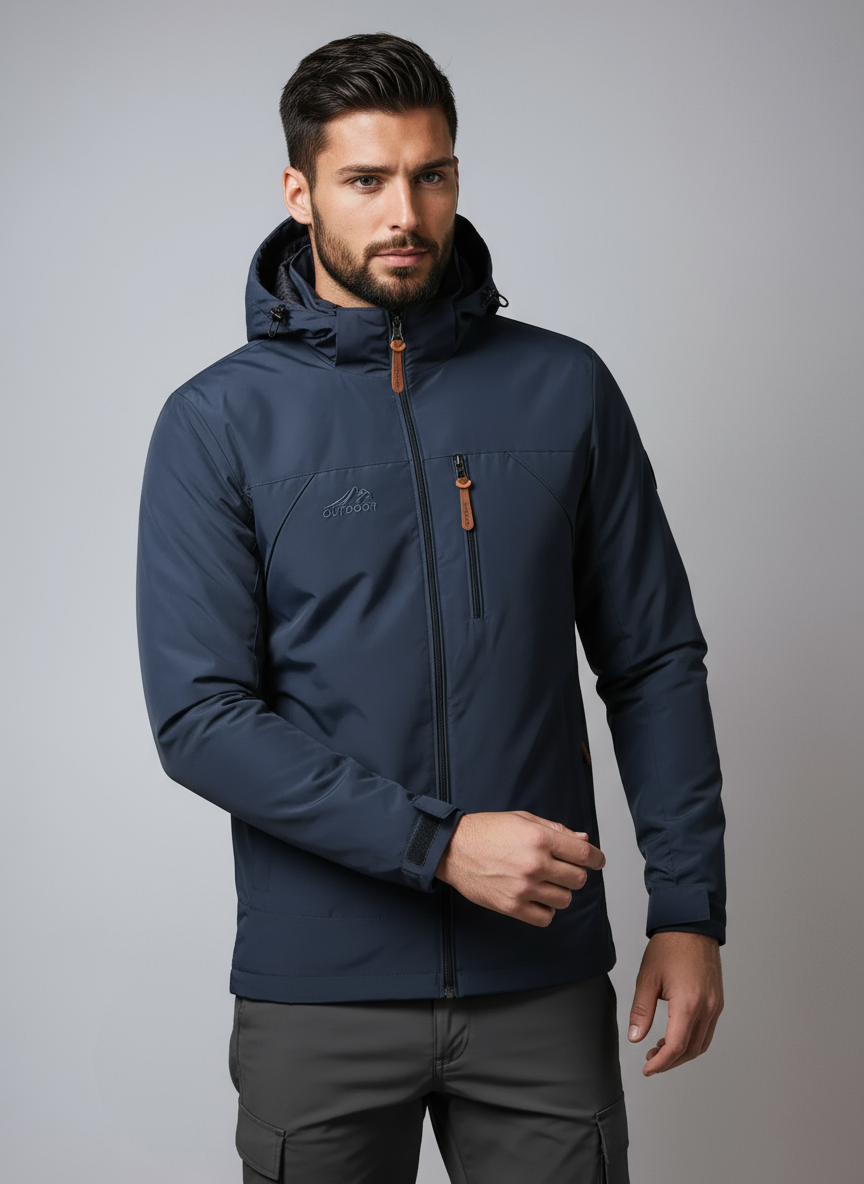 Chaqueta Hombre Impermeable Resistente al Viento