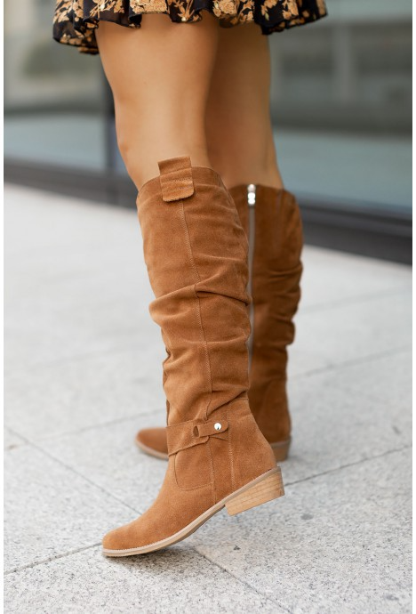 Botas Cuero Mujer Altas Estilo Urbano