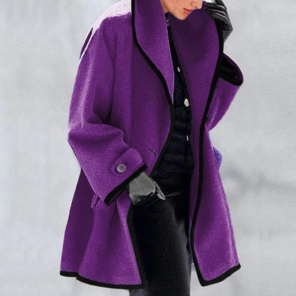 Chaqueta Oversize Mujer con Ribetes Coloridos