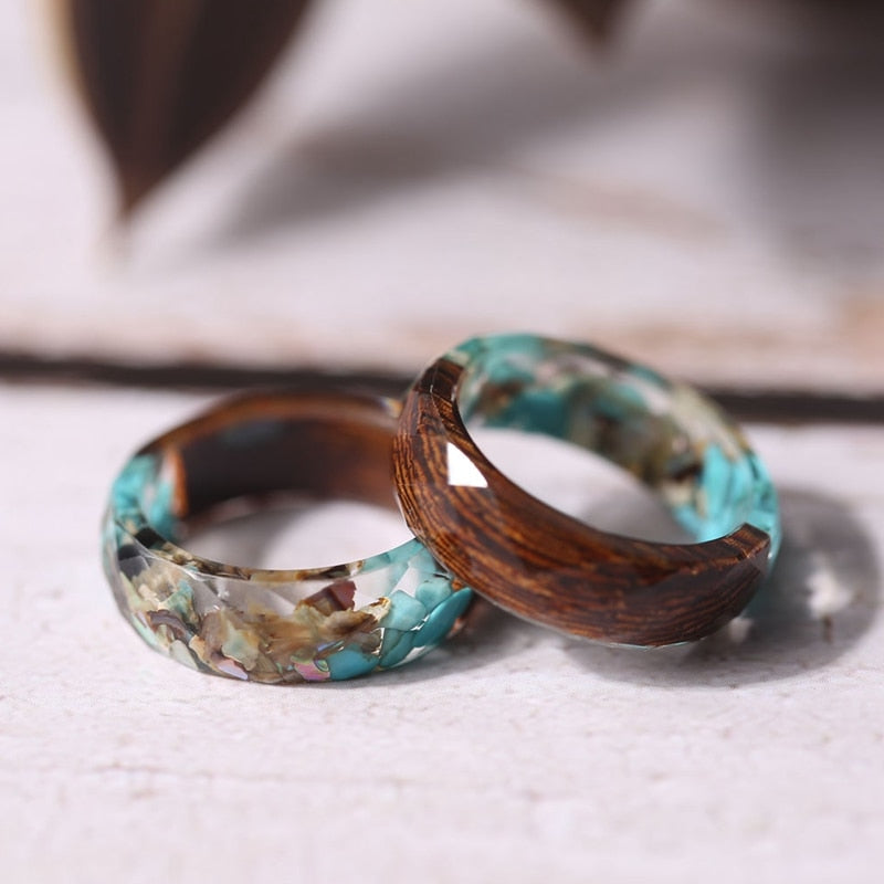 Anillo Floral de Madera Natural - Vestiria