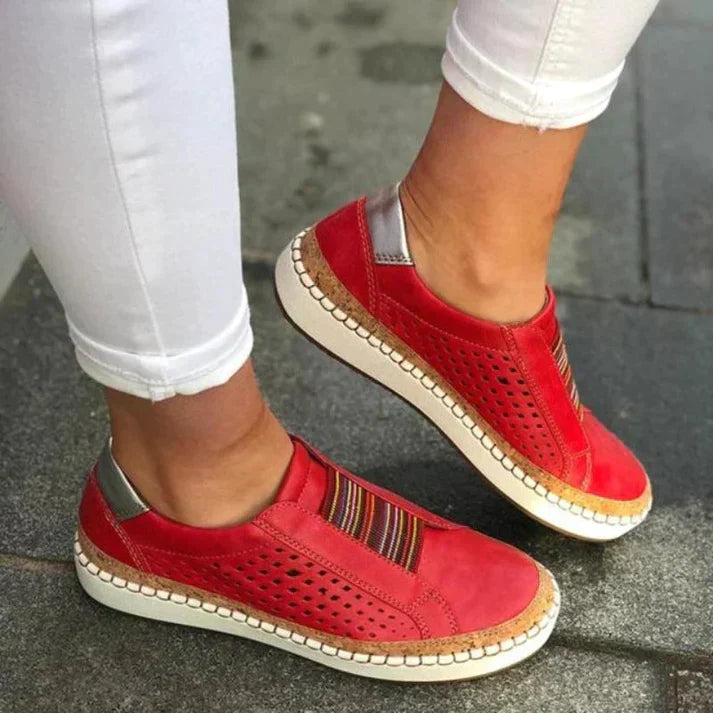 Zapatos cómodos sin cordones para mujer ortopédicos