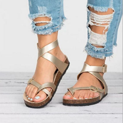 Sandalias Cuero Mujer Elegantes y Cómodas