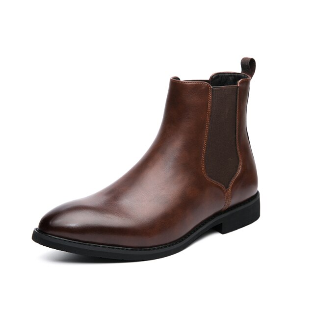 Botas de cuero elásticas para hombre