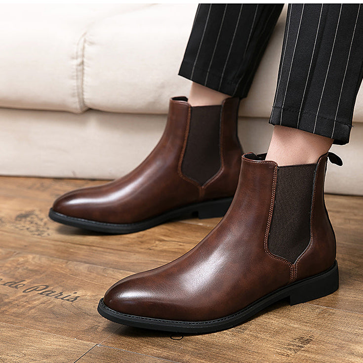 Botas de cuero elásticas para hombre - Vestiria