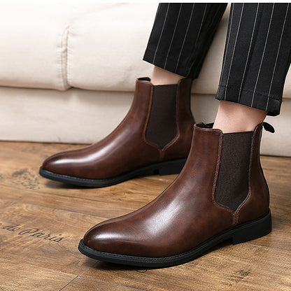 Botas de cuero elásticas para hombre - Vestiria