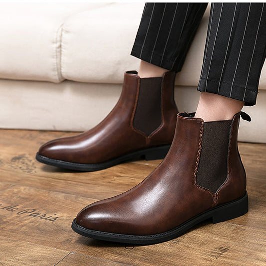Botas de cuero elásticas para hombre - Vestiria