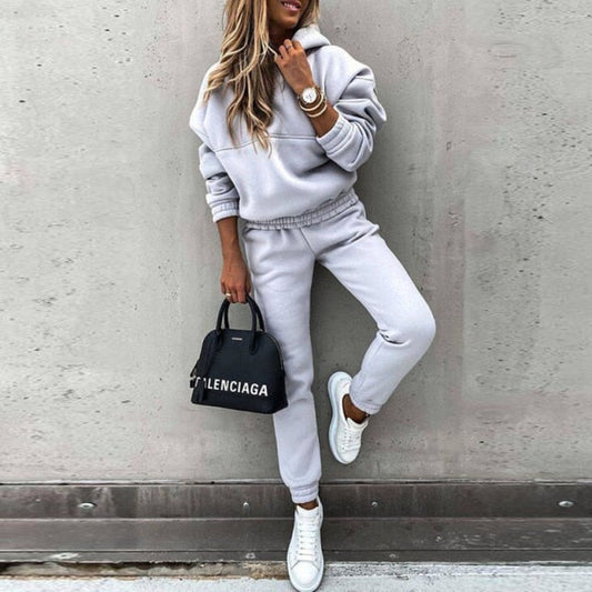 Pantalón y sudadera deportiva cálida mujer invierno - Vestiria