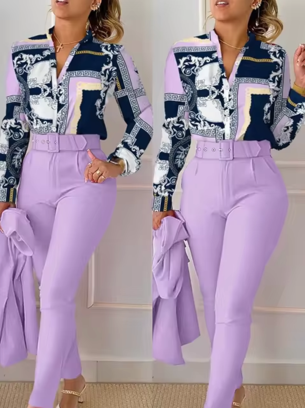 Traje de Dos Piezas Elegante y Chic