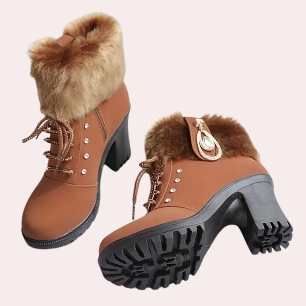 Botas Mujer Tacón Alto y Cordones - Vestiria