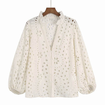 Blusa Mujer Estilo Boho Con Recortes - Vestiria
