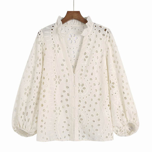 Blusa Mujer Estilo Boho Con Recortes - Vestiria