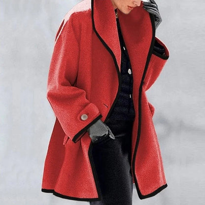 Chaqueta Oversize Mujer con Ribetes Coloridos