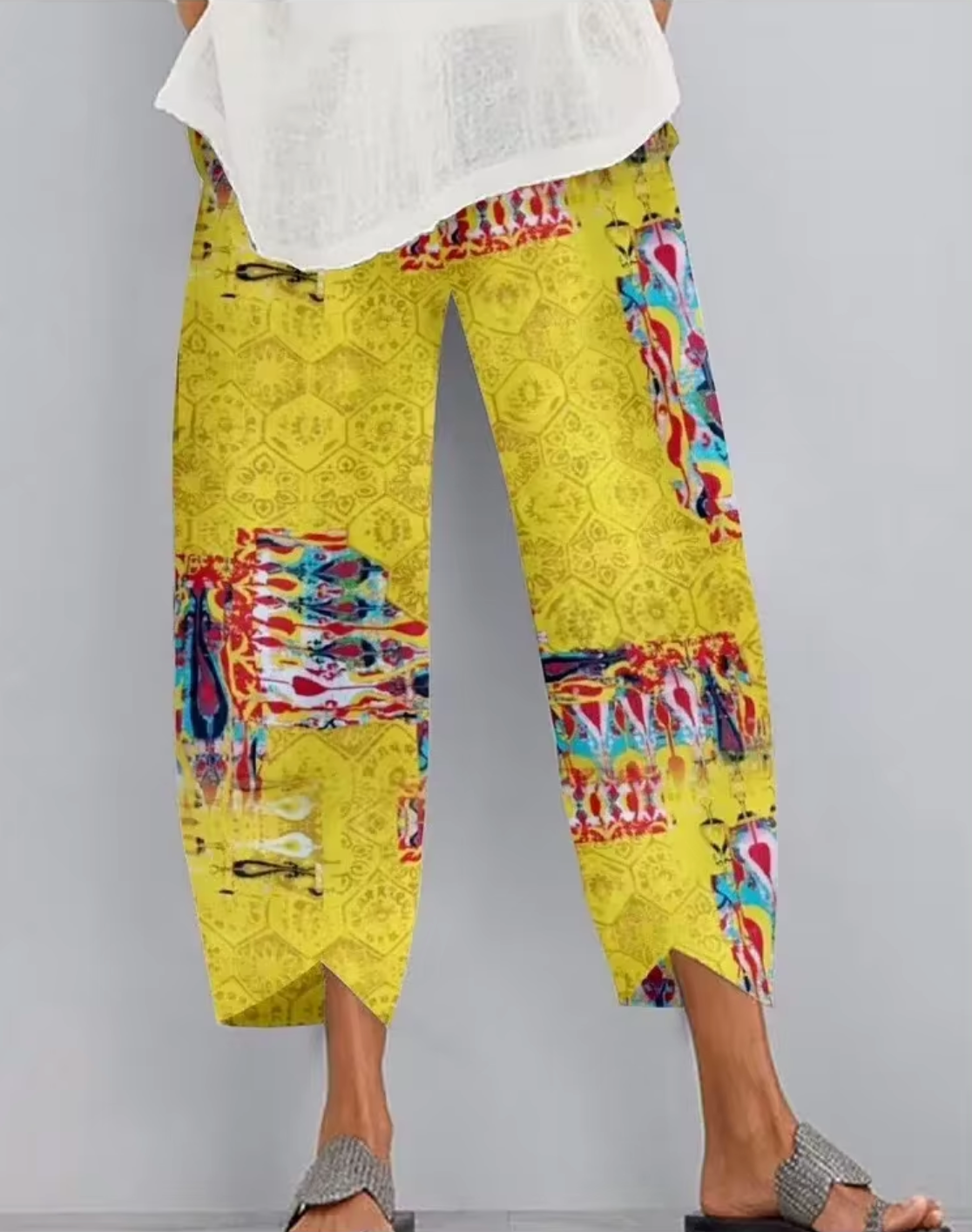Pantalones Pitillo Estampado Floral - Vestiria
