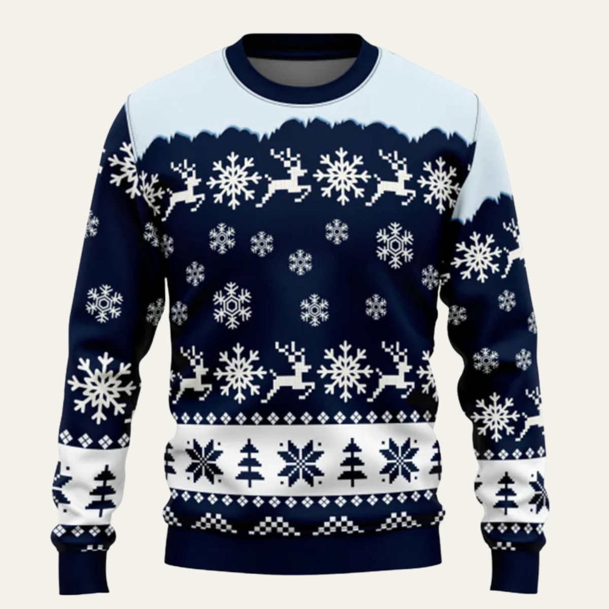Camiseta Navideña Hombre Festiva Renos - Vestiria