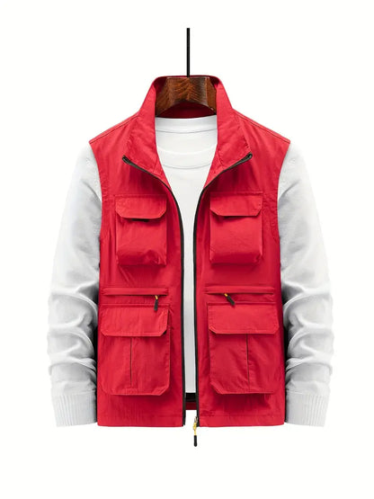 Chaleco Hombre Impermeable con Bolsillos Prácticos