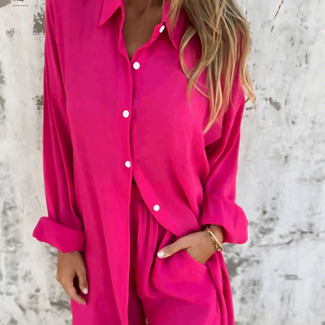 Traje de verano ligero y fresco de dos piezas