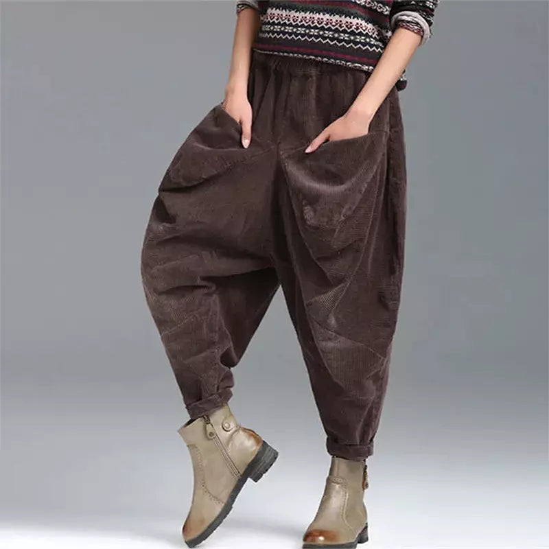 Pantalones Harén Terciopelo Suaves
